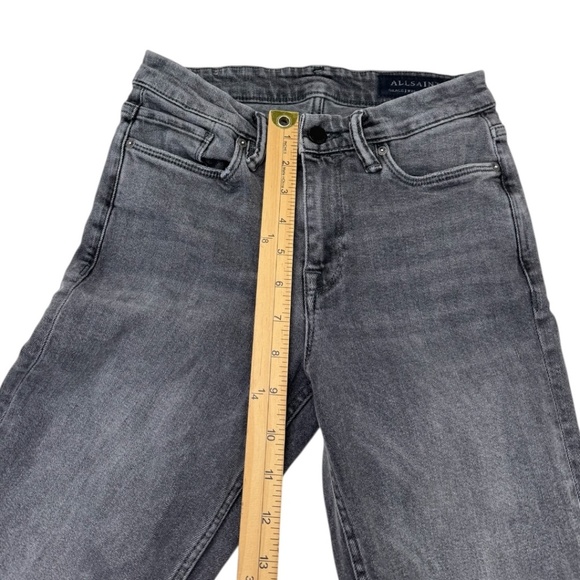 Allsaints Women's Black Grace Slashed Skinny Jeans - Picture 12 of 13